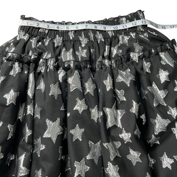 Halogen x Atlantic-Pacific Star Tulle Midi Skirt Small Black Silver Layered Tull - Picture 5 of 9